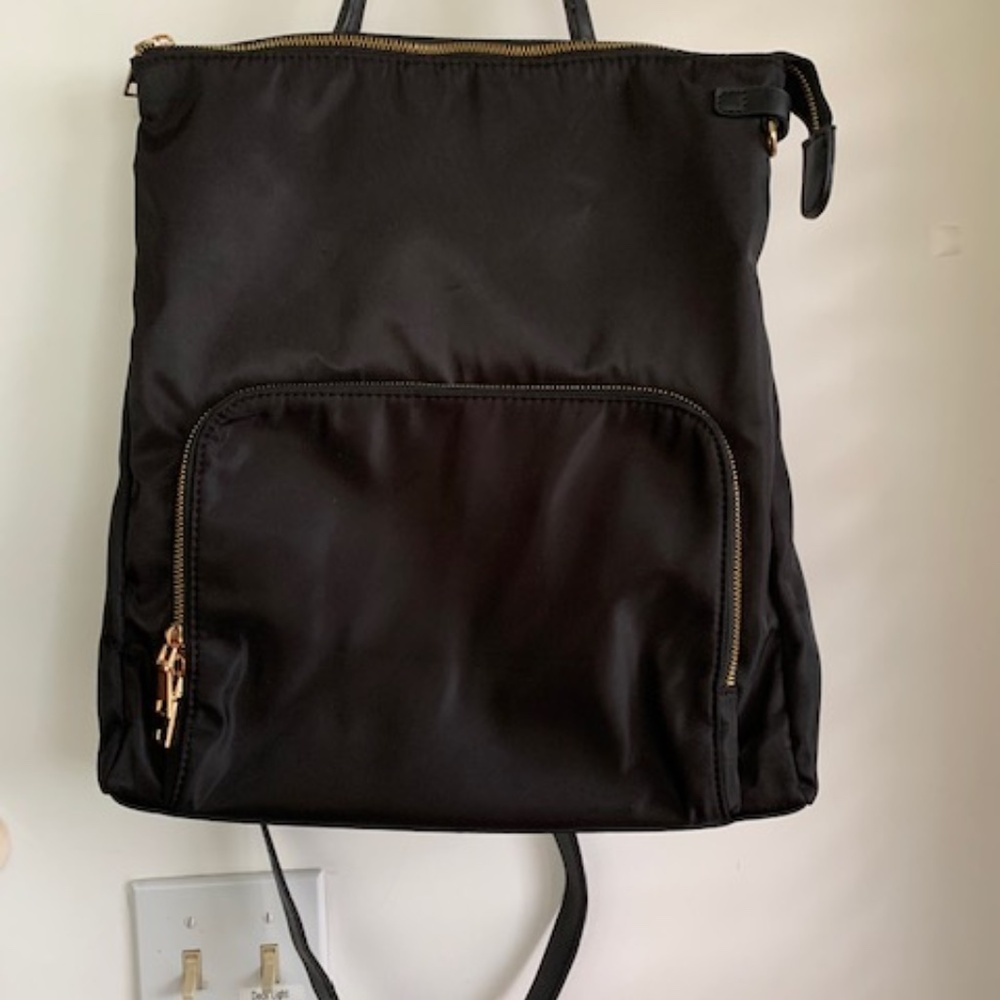Black Nylon Backpack/Crossbody Bag NWOT